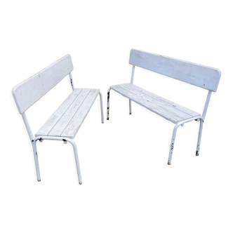 Pair of garden benches