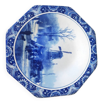 Assiette Delft moulin en hiver