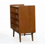 Vintage 1960s chest of drawers with compass feet