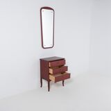 1970s low-sideboard and mirror entrance set, Sweden