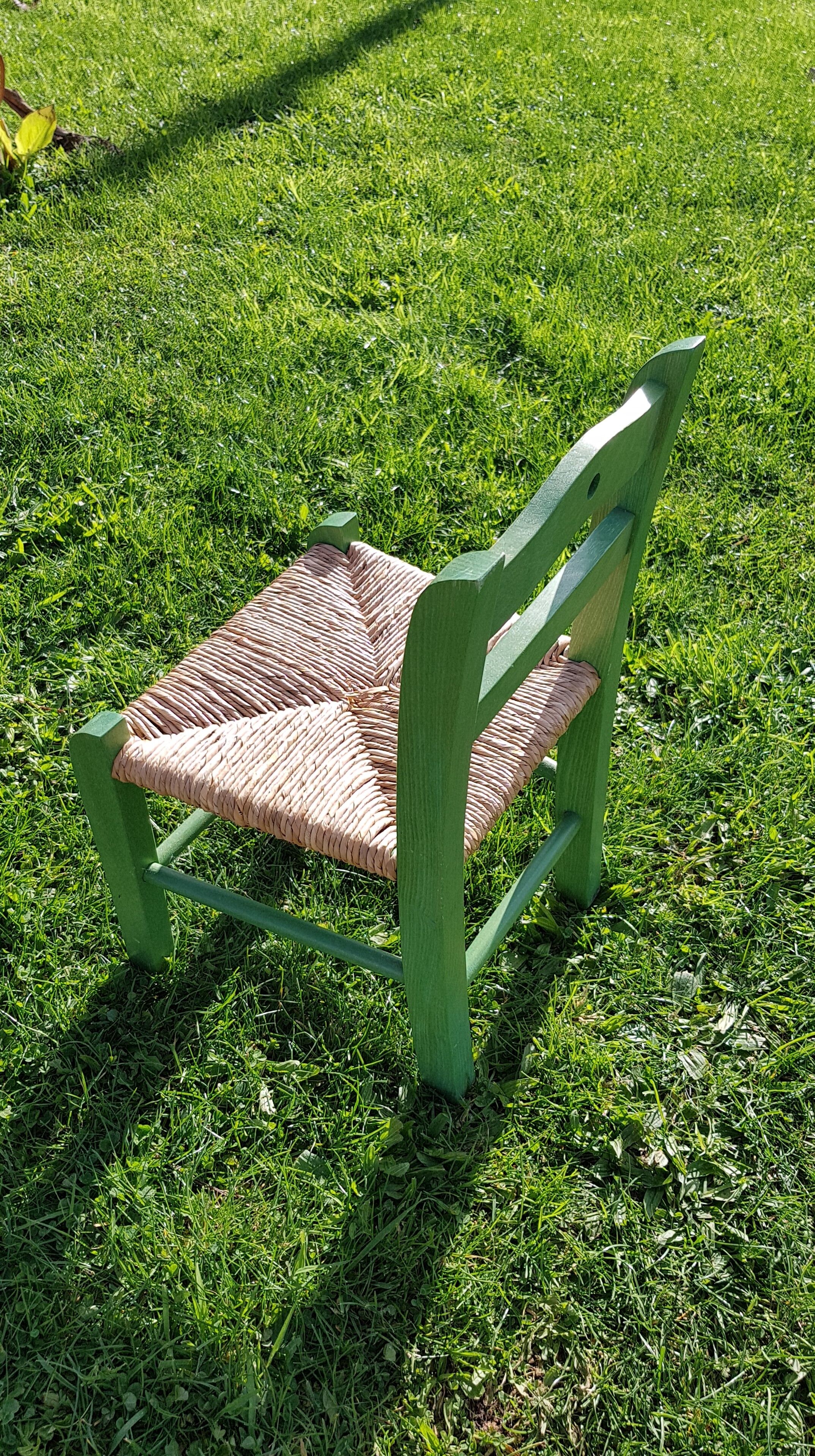 Chair in wood and rattan child