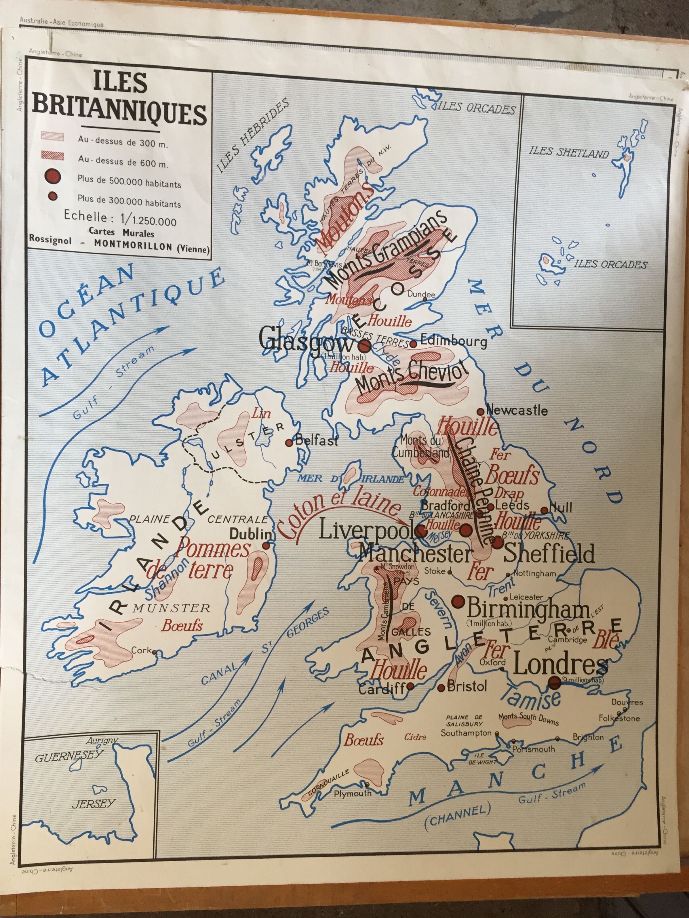 Educational map China and British Isles