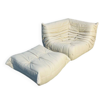 Chaise Togo et ottoman pour Ligne Roset, ensemble de 2