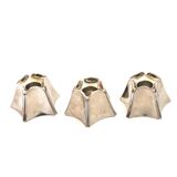 Set of 3 DESIGN BMF modular candle holders in silver metal 1970