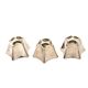 Set of 3 DESIGN BMF modular candle holders in silver metal 1970
