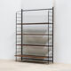 Shelf / Metal and solid wood bookcase, 1960