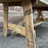 Large country farm table 240 cm in raw natural wood brewery fir