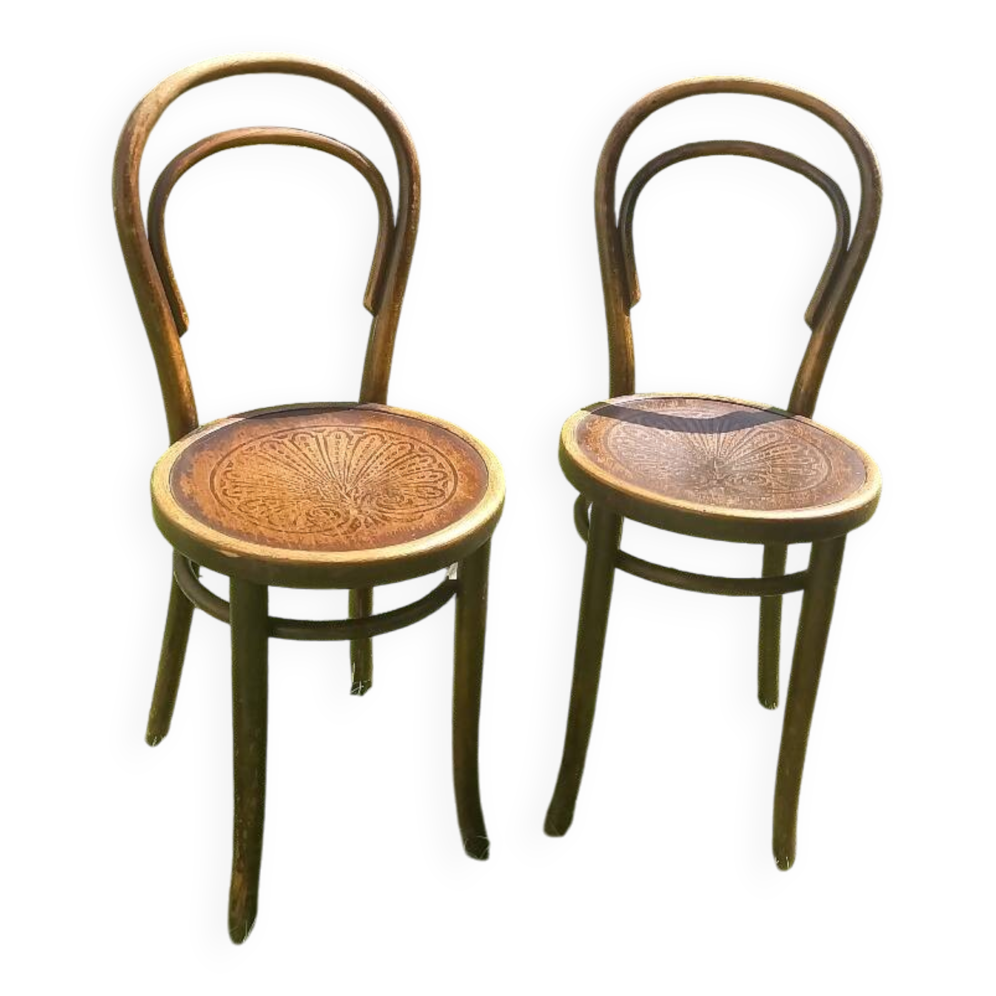 Pair of Thonet bistro chairs