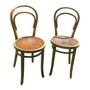 Paire de chaises  bistrot
