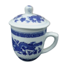 Tasse à thé  en porcelaine chinoise  motif dragon H 14 cm