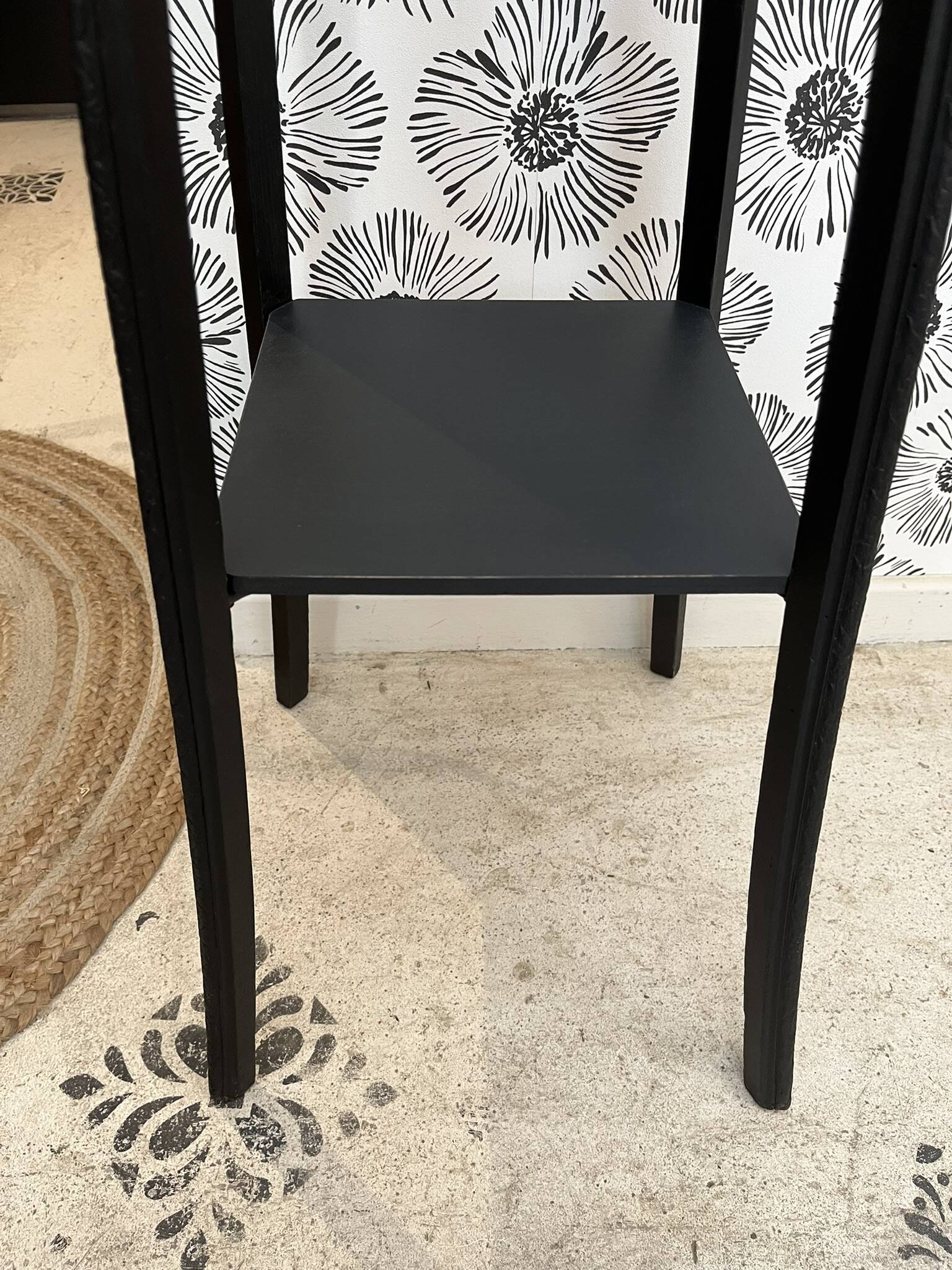 Wood and marble stool