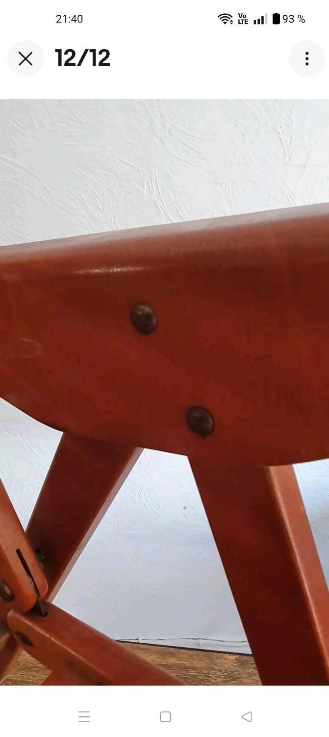 REX folding armchair by designer Niko KRALJ, 1950s, compass legs