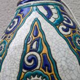 Charles Catteau vase lamp, Boch La Louvière, art deco ceramic