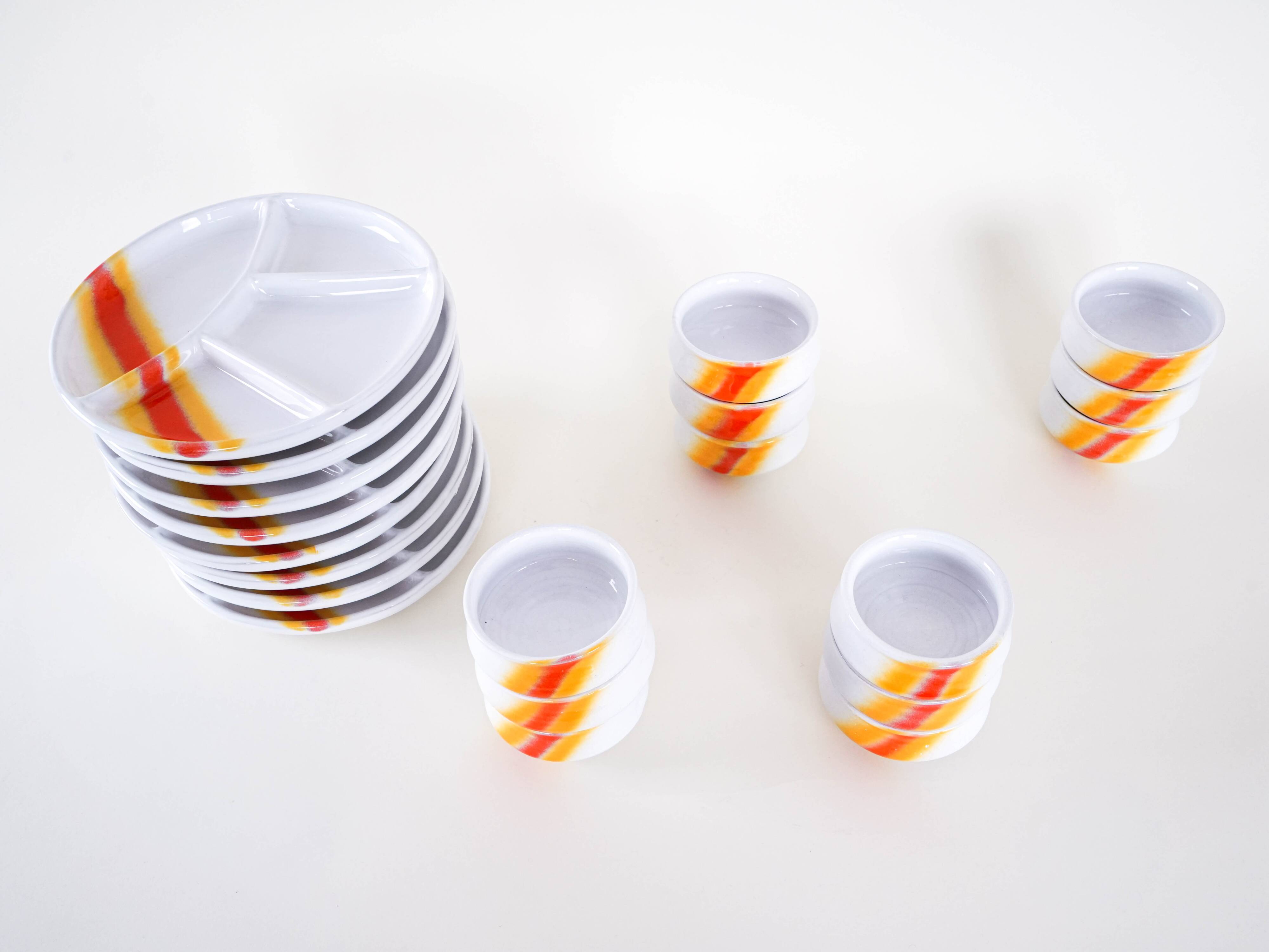 Serving set, Italian design, 1970s, made in Italy