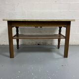 Old wooden farmhouse table