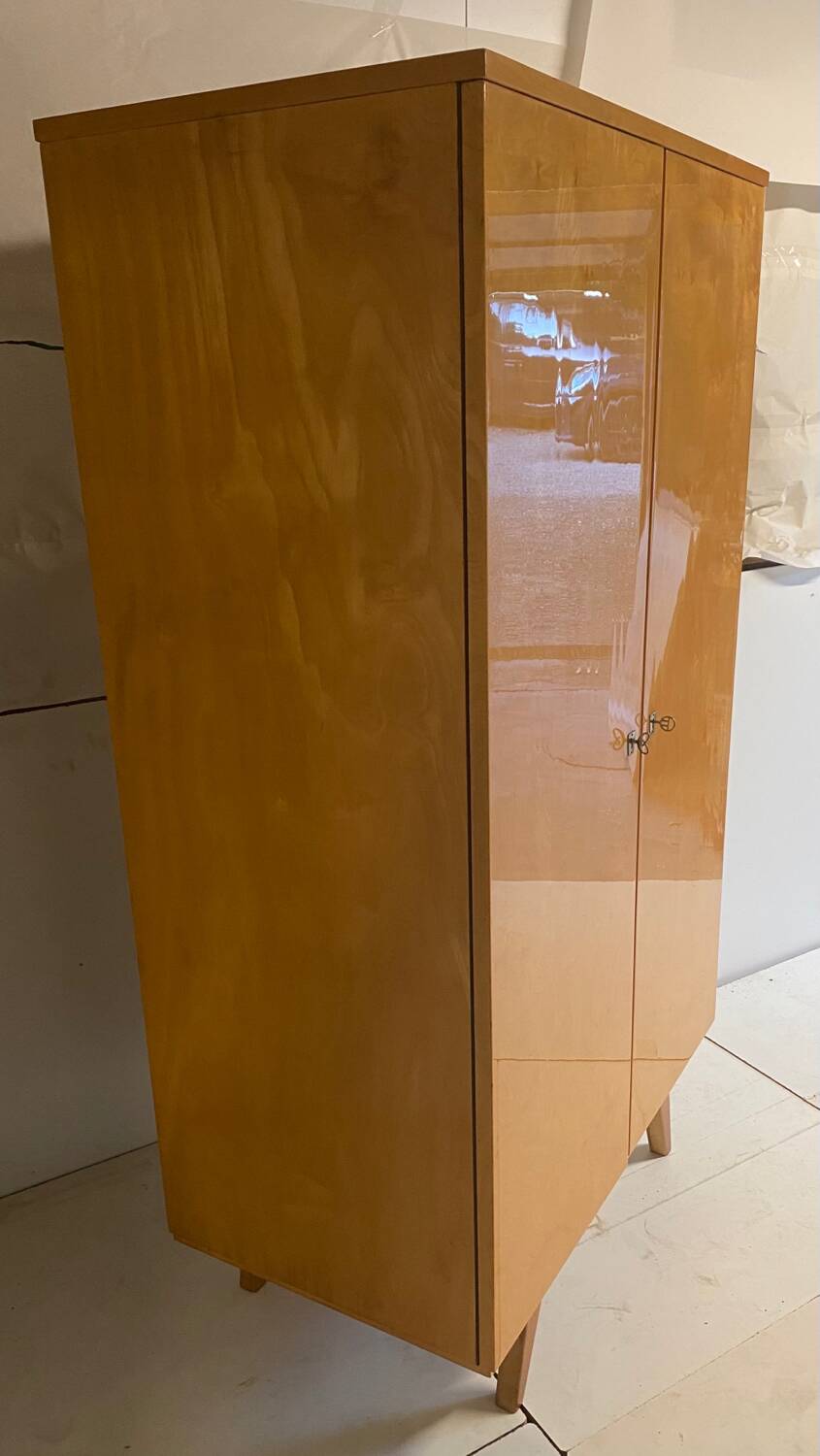 Vintage wardrobe with compass feet