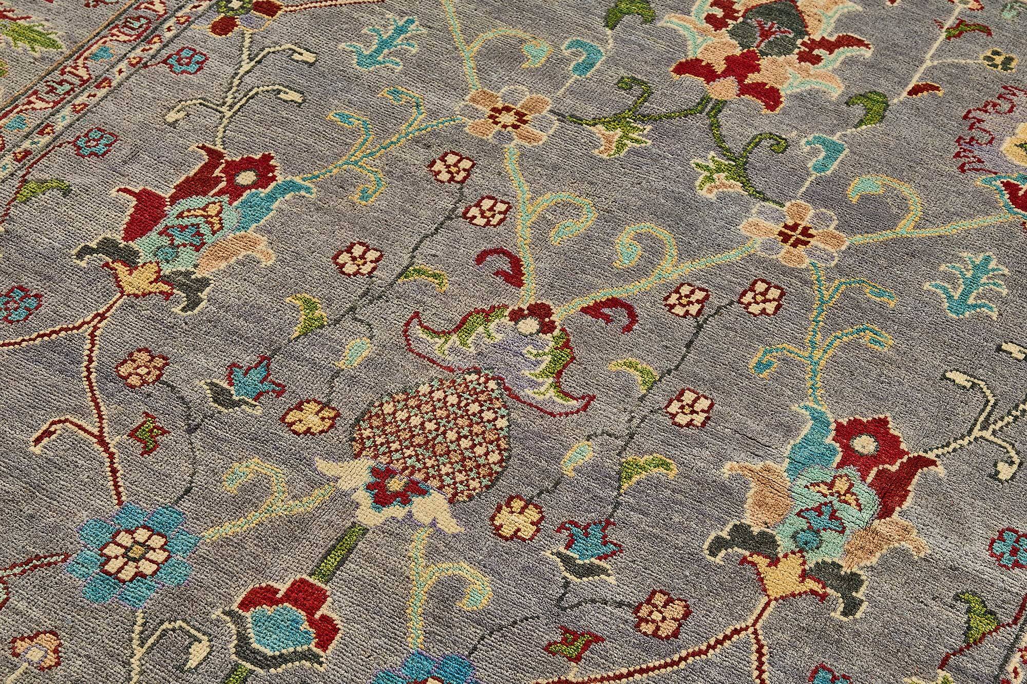 Turkish Handknotted Wool Oushak Rug 164 cm x 236 cm
