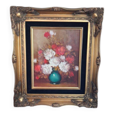 Huile sur toile fleurs de "Borione"