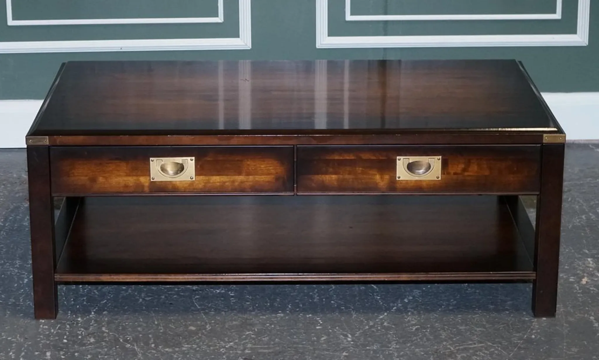 Vintage Military Coffee Table in Brass