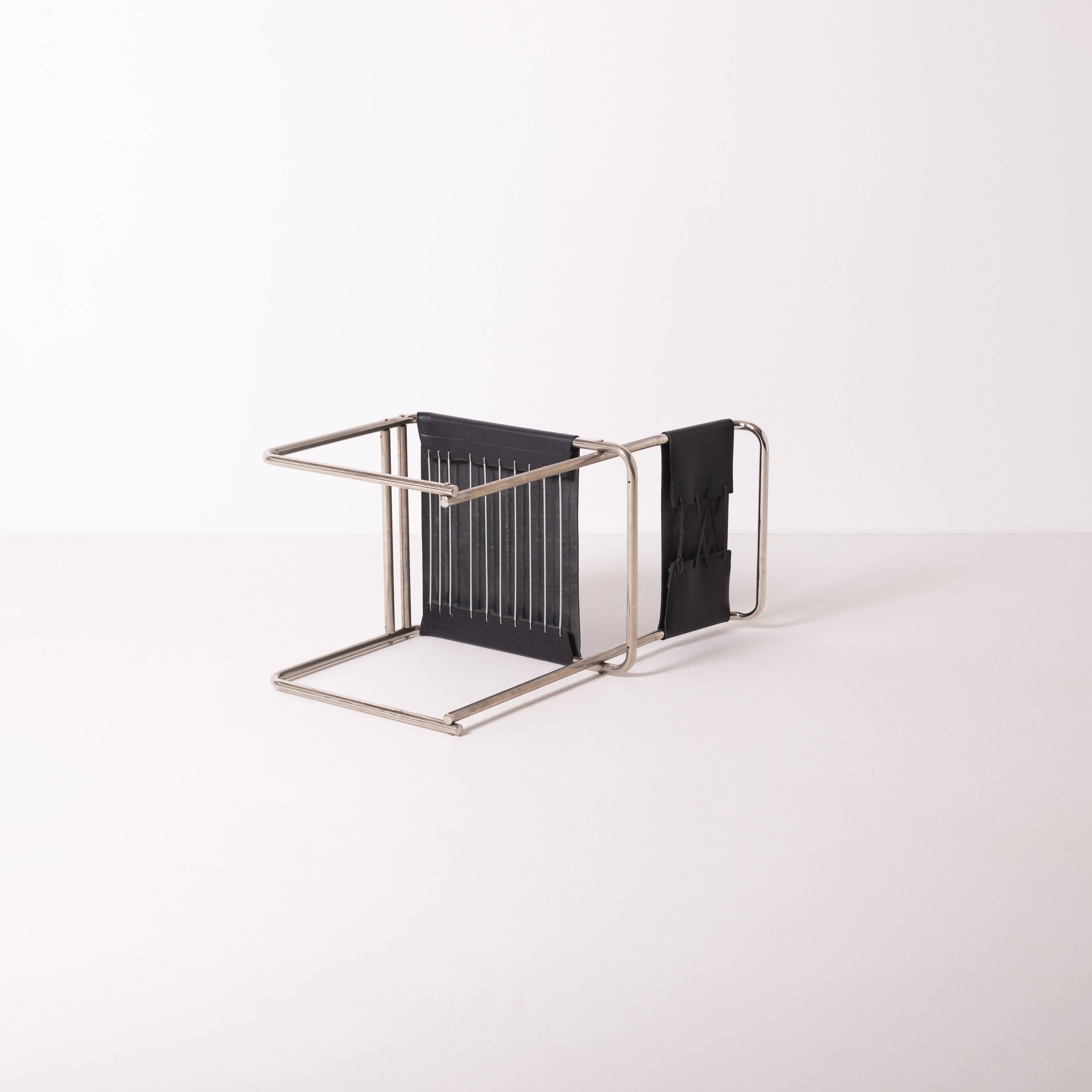 Marcel Breuer Bauhaus Tecta B40 dining chair in nickel plated bent steel an