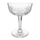 Cut crystal champagne coupes from the 1950s.