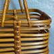 Bottle basket in vintage wicker 60s