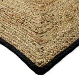 Jute carpet 120x170 cm black outline