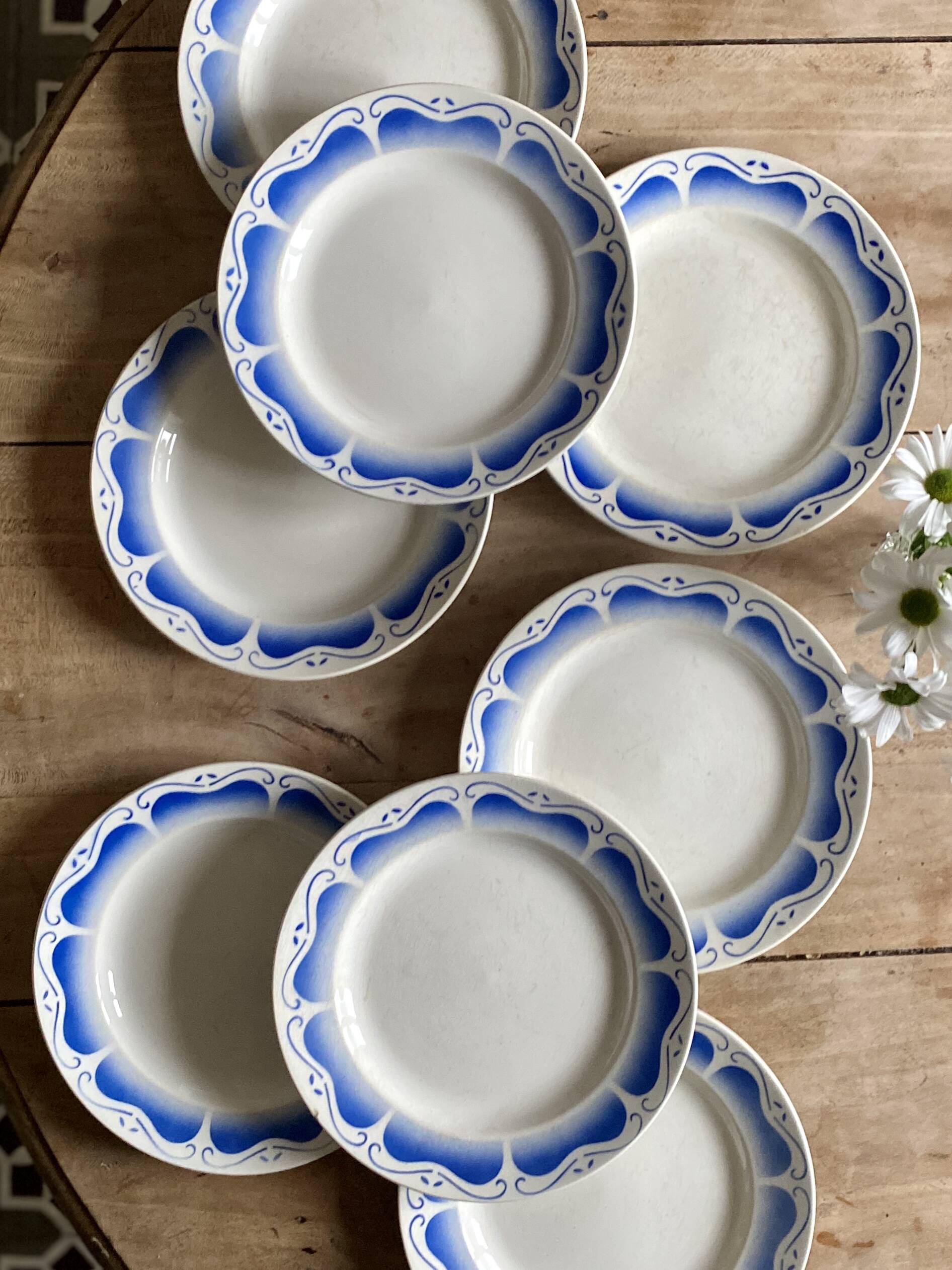 Set of 8 vintage dinner plates