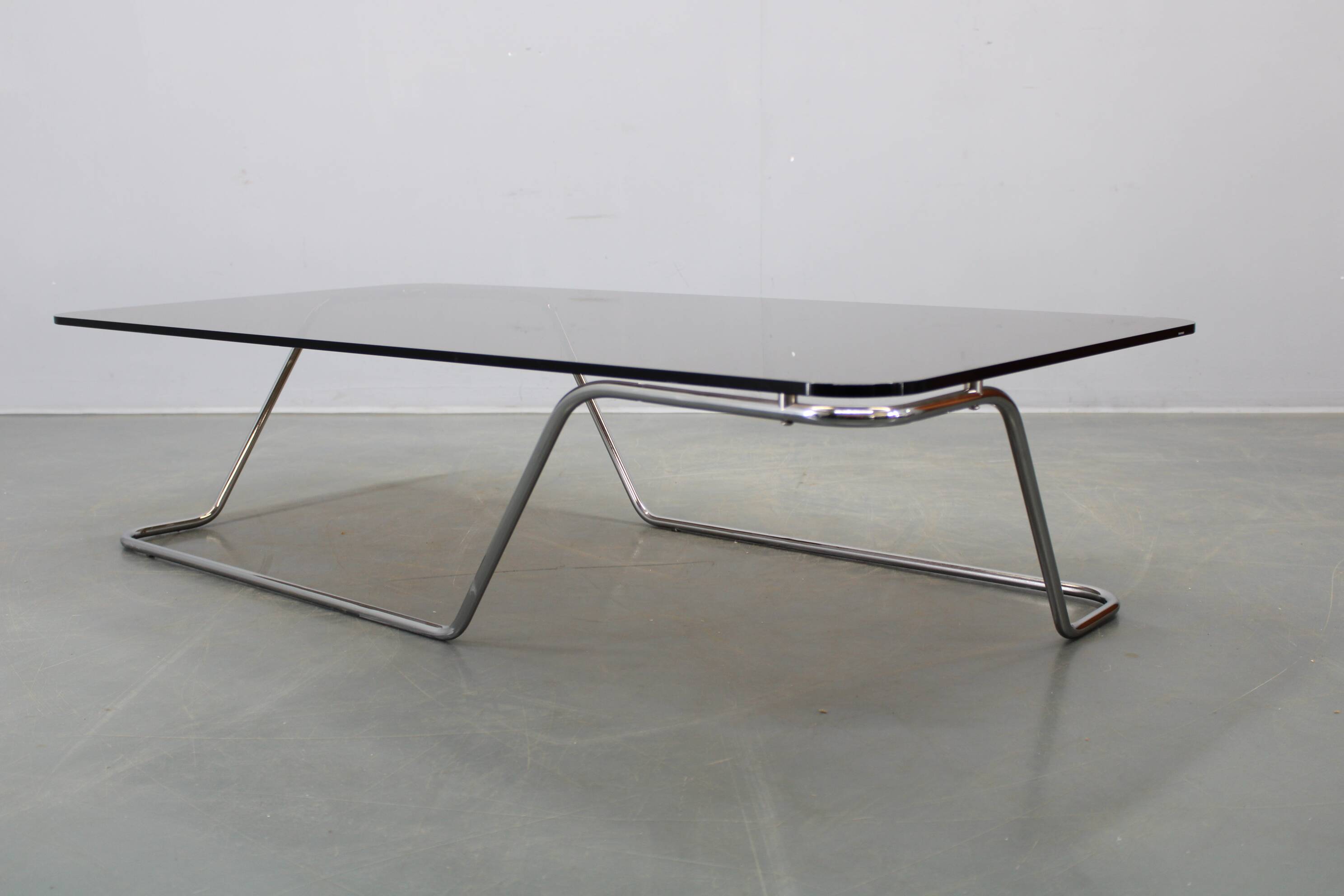 Mid-century smoked glass coffee table, Italy, 1970s