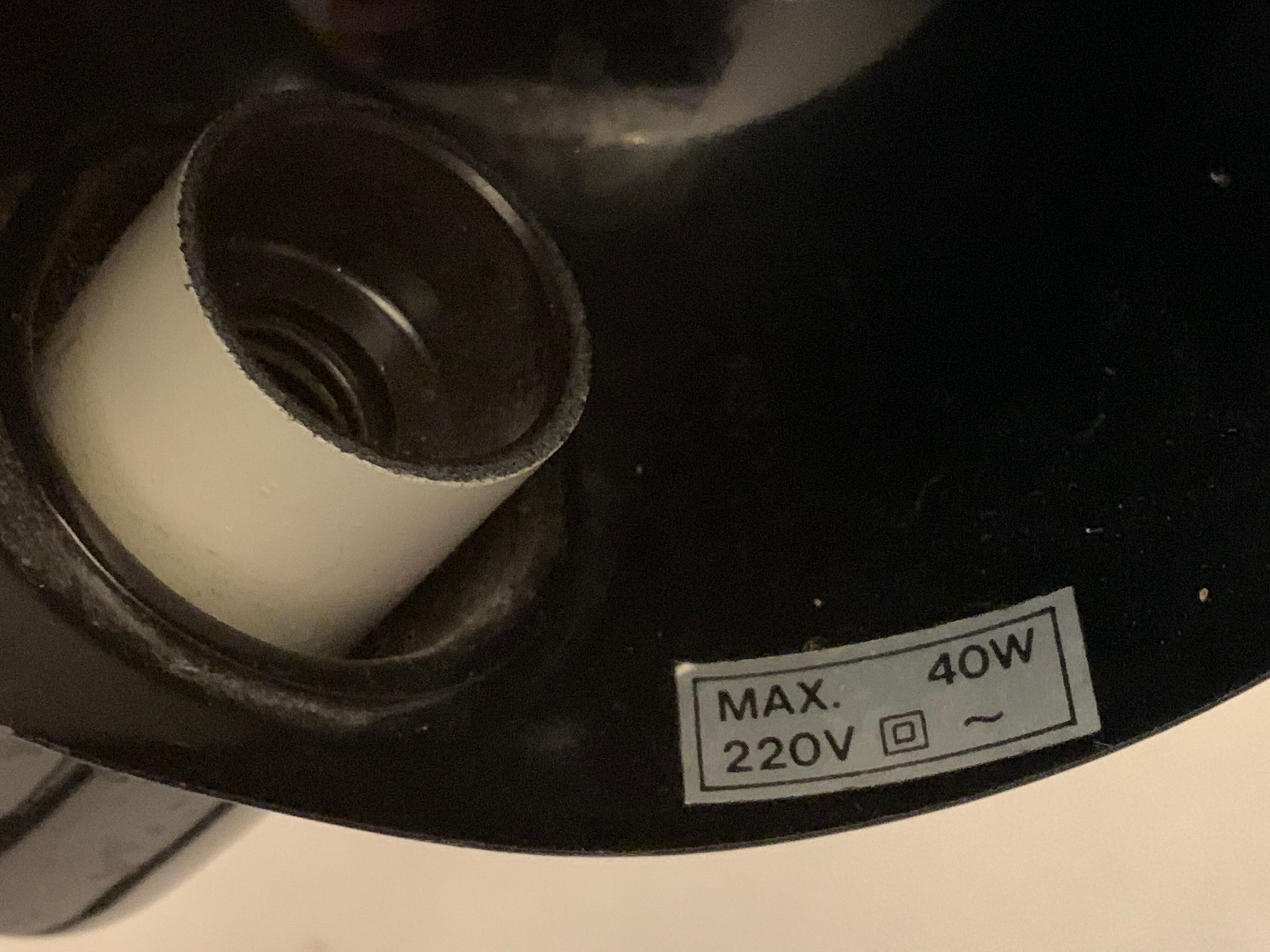 Black Hebi lamp by Isao Hosoe for Valenti Luce 1970