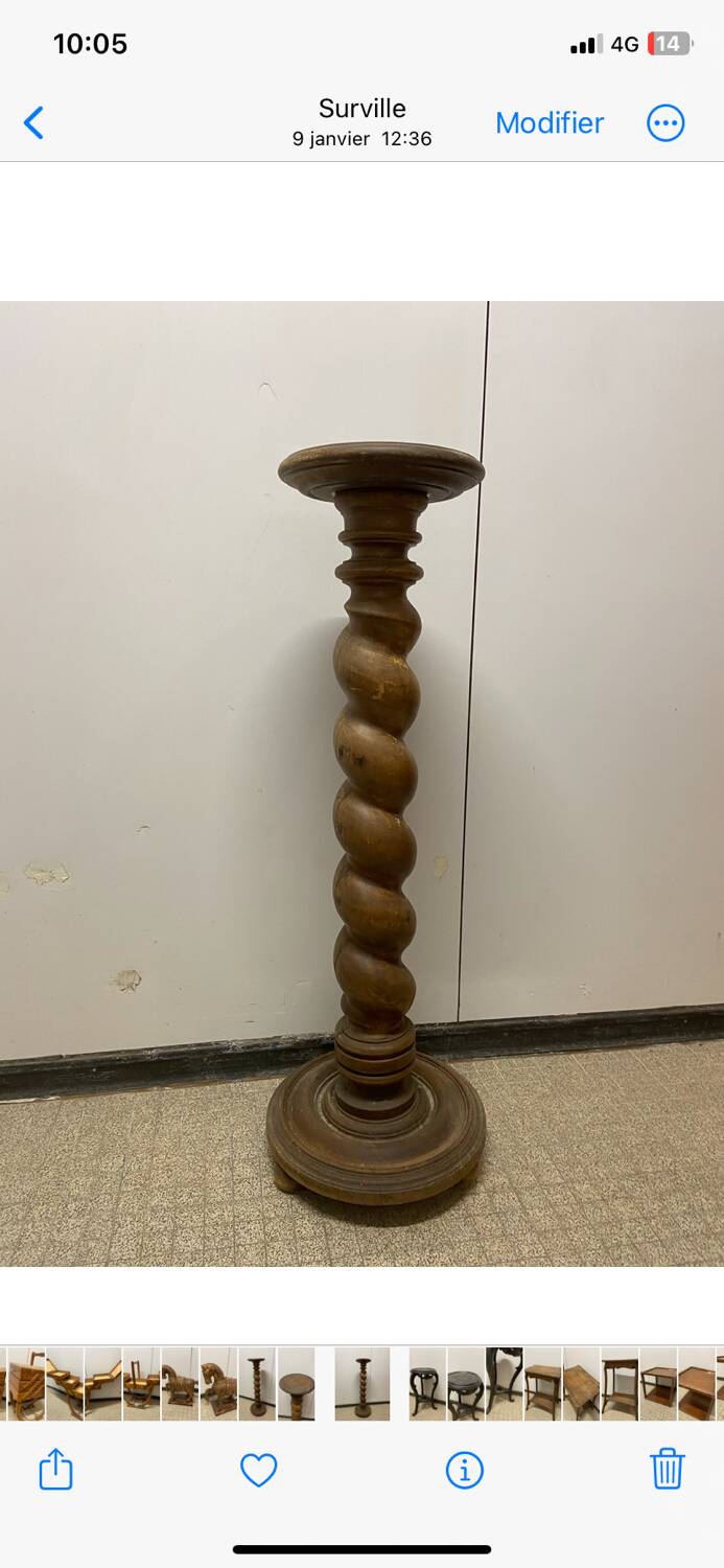 Twisted wooden column