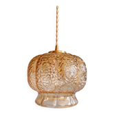 Vintage amber glass pendant (5 available), 1960s-70s