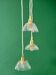 Suspension triple vintage glass chandelier - tableware collection