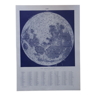 Lithographie originale sur la Lune
