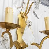 Pair of wall sconces in bronze and crystal – Empire Style – MG