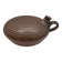 Stoneware hot water bottle, bed warmer, or round, flat bottle