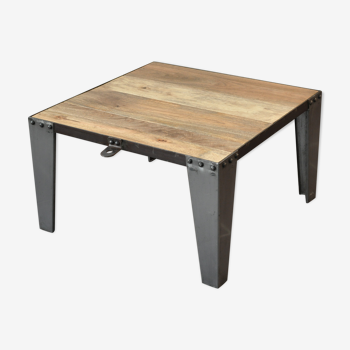 Industrial square coffee table