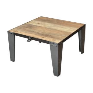 Table basse carrée industrielle