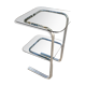 Side table glass and chrome