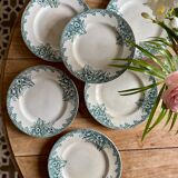 Lot de 6 assiettes plates en terre de fer (LOT 5)
