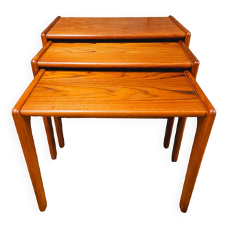 Scandinavian vintage teak nesting table 1960