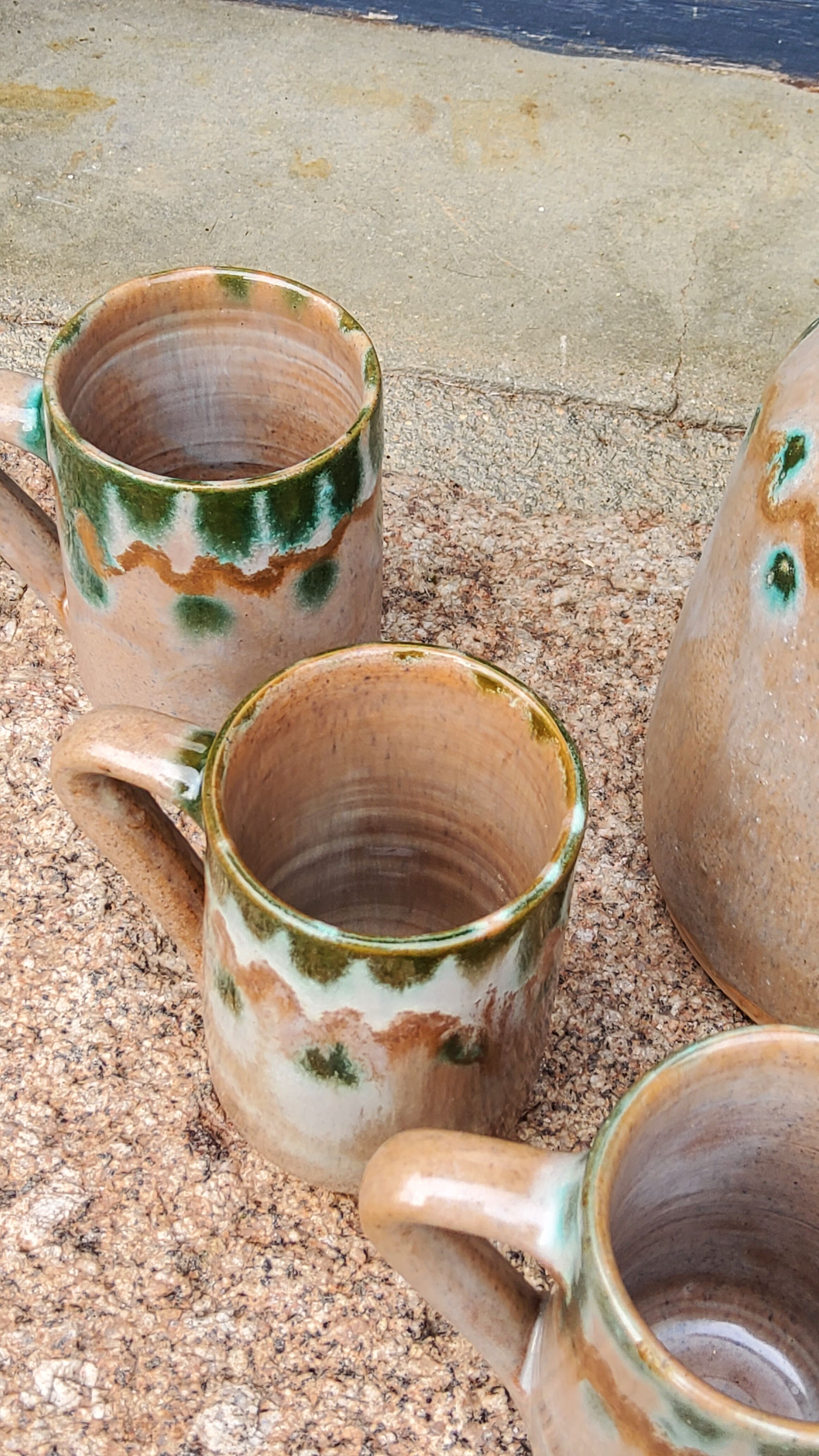 Orangeade service from the 70s in glazed terracotta