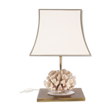 Hollywood regency coral table lamp