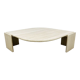 Travertine eye coffee table Roche Bobois