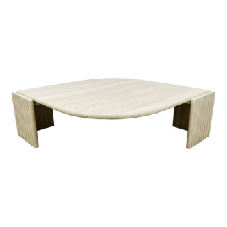 Travertine eye coffee table Roche Bobois