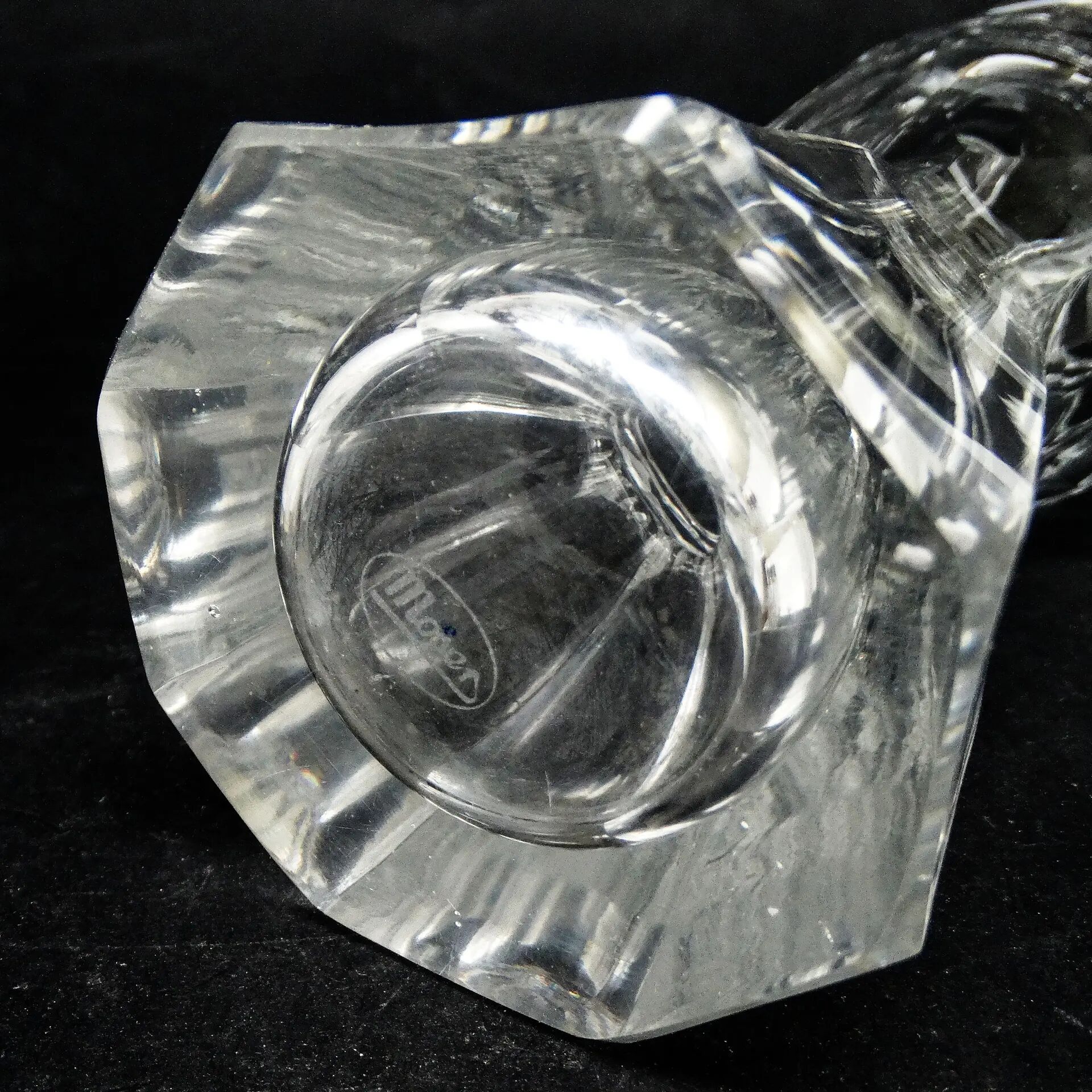 Art Deco vase, crystal, Moser, Czechoslovakia, 1930s