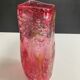 Vintage vase signed in bubble glass.