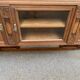 Haut de buffet art déco vitrine basse en bois massif et miroir 1920