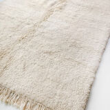 Moroccan Berber carpet Beni Ouarain ecru uni 247x165cm