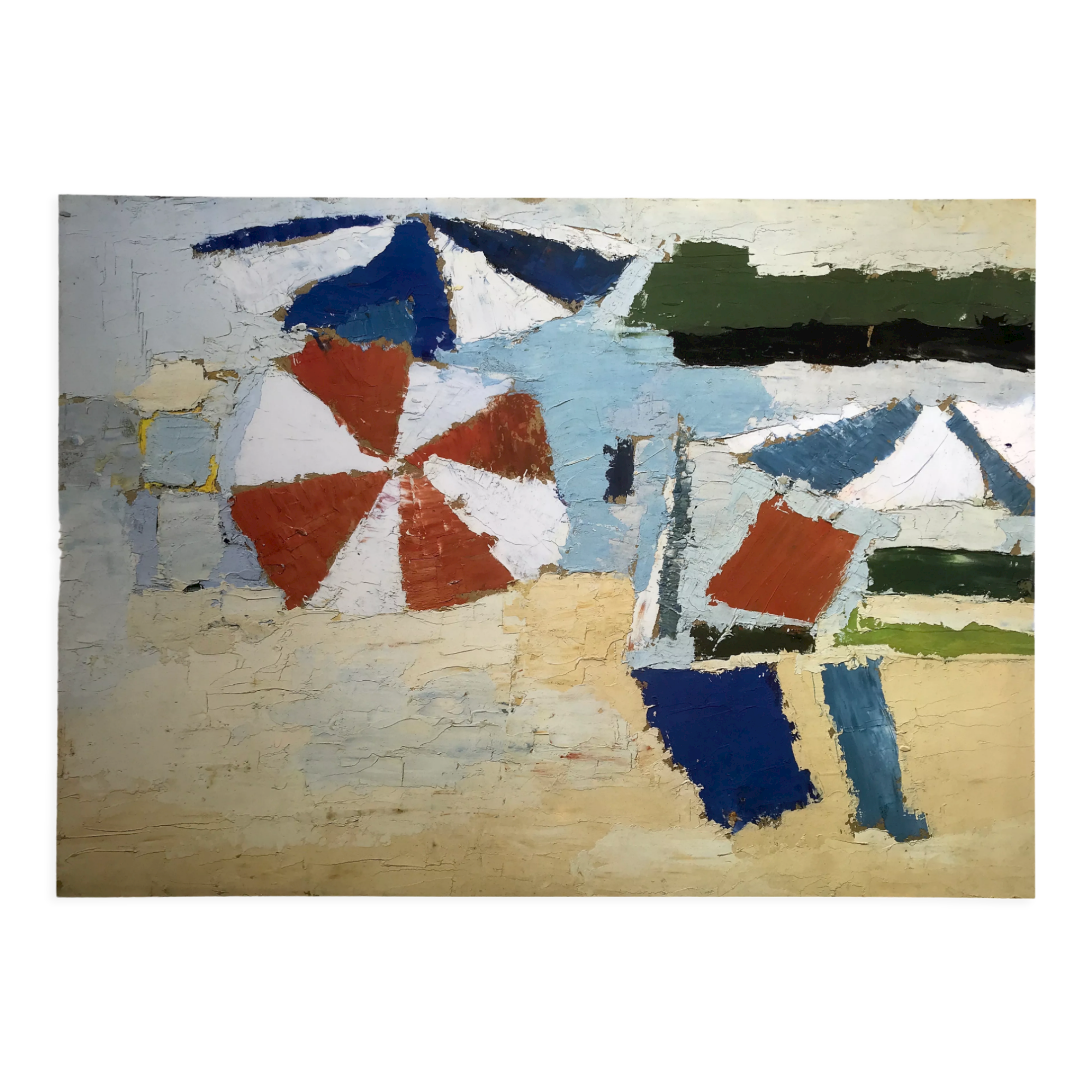 Poster Nicolas de Staël, Le Lavandou, character on the beach, 1991